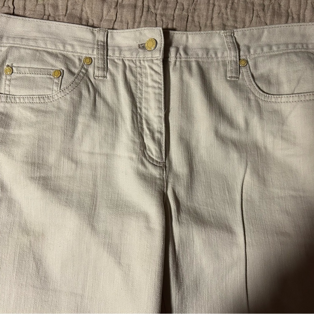 Talbots Cream Stretch Denim Pants